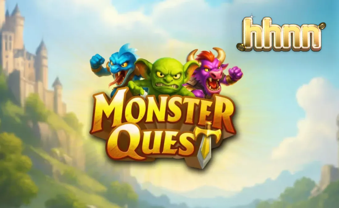 Cenário medieval do jogo Monster Quest com cavaleiro e castelo